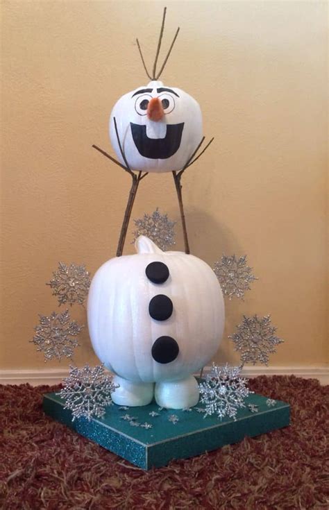 Make An Olaf Pumpkin For A Fun Frozen Halloween Centerpiece Halloween
