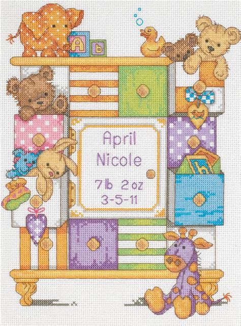 Create a picture perfect scene from cross stitch for kids, mini and beginners sets, or detailed designs. Baby Drawers Cross Stitch Kit Birth Record only £20.70