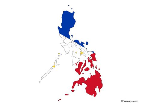 Flag Map Of Philippines Free Vector Maps