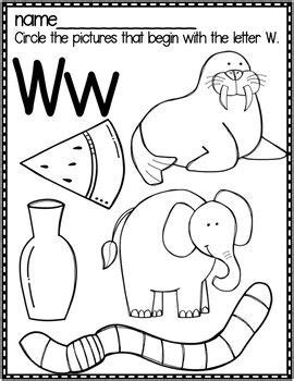 Letter W by Bobbi Bates  Teachers Pay Teachers  Letter activities