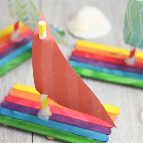 Floating Popsicle Stick Boat Craft For Kids Hunny Im Home