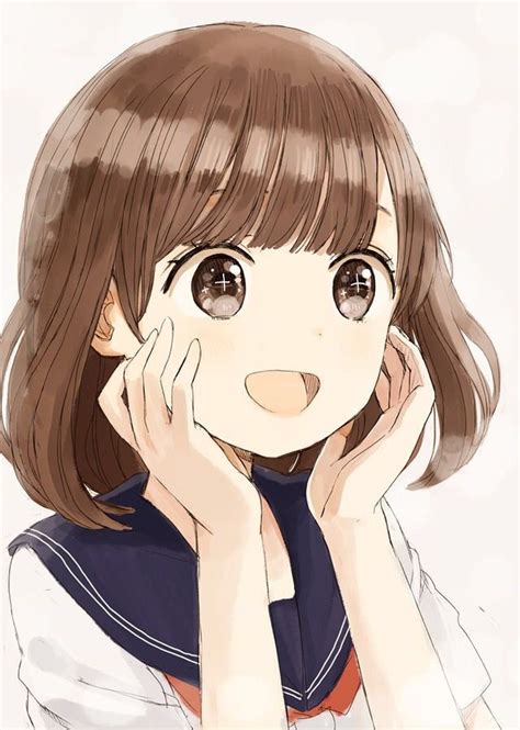 Pin By 一期一会 On Cute Sy Art Anime Girl Short Hair Anime Girl Brown