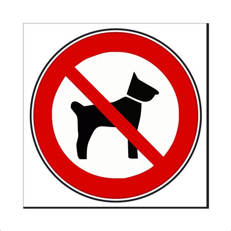 Erkennen können sie besagtes rundes schild an seiner roten farbe mit einem weißen querbalken in der mitte. Hundeverbotsschilder - Hunde verboten!