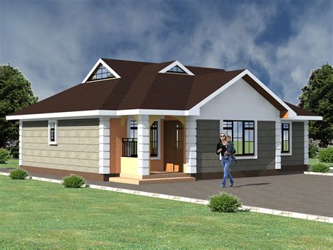 Guest room master on main floor split bedrooms. 4 bedroom bungalow house plans kenya |HPD Consult