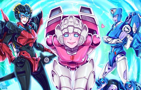 Arcee Windblade And Chromia Transformers Drawn By Tackdnet