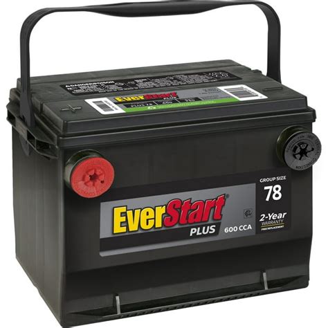 Everstart Plus Lead Acid Automotive Battery Group 78 12 Volt600 Cca