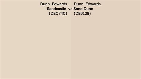 Dunn Edwards Sandcastle Vs Sand Dune Side By Side Comparison