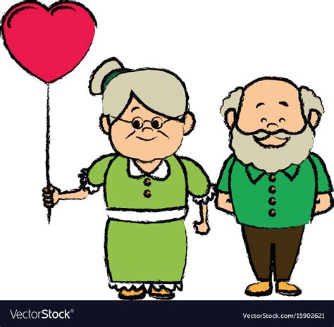 Grandparents Holding Hands Grandpa And Grandma Vector Image