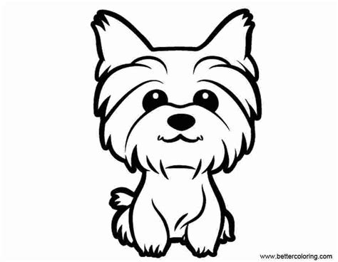 Free Yorkie Puppy Coloring Pages Cute Yorkie Coloring