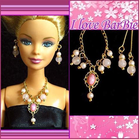 Barbie Doll Necklaces Handmade Barbie Doll Accessories Jewelry Set