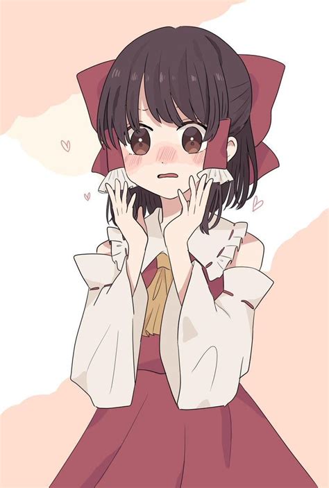 A Flustered Reimu Touhou Project 東方project Know Your Meme Anime