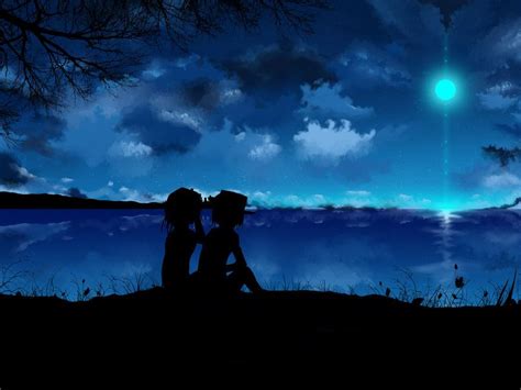 26 Romantic Night Scenery Romantic Dark Anime Wallpaper