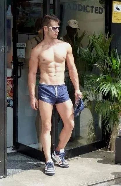 Shirtless Muscular Male Hunk In Shorts Beefcake Jock Hot Guy Photo X C Picclick Uk