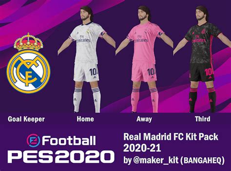 Local pride also played a part in the home shirt, which features a subtle spiral pattern designed to represent the fountains at plaza de cibeles. Real Madrid 20-21 Kit Set PES2020 by @maker_kit - PES Patch