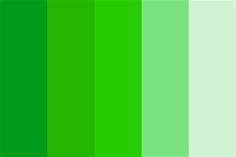 5 Shades Of Green Color Palette