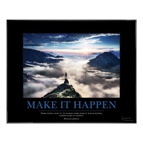 Make It Happen Mountain Motivational Poster Motivational Posters