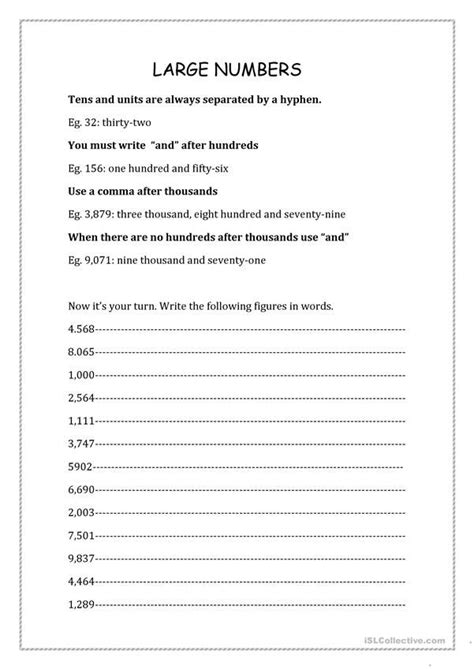 15 Big Numbers Worksheets Mr Worksheets