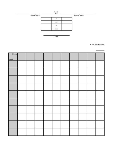 Excel Templates Printable Nfl Squares