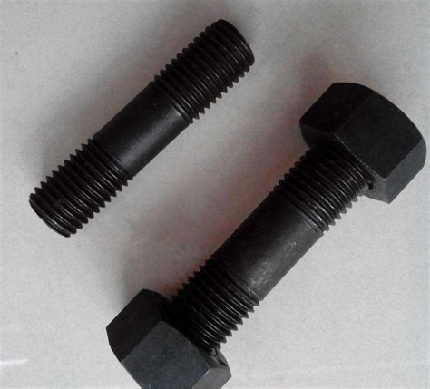 Astm A B Stud Bolt With Grade H Heavy Hex Nuts Assembled China Stud Bolt And B M Studs