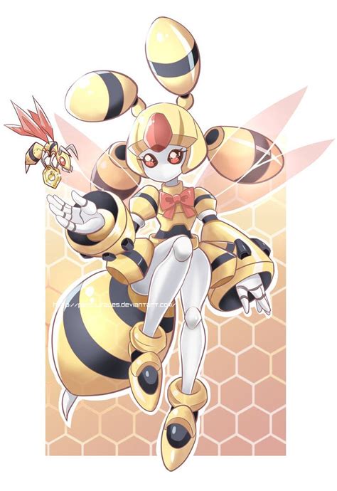 Medabots Meda Queen Bee Fc By Penciltales On Deviantart Robot Concept Art Robot Art Anime