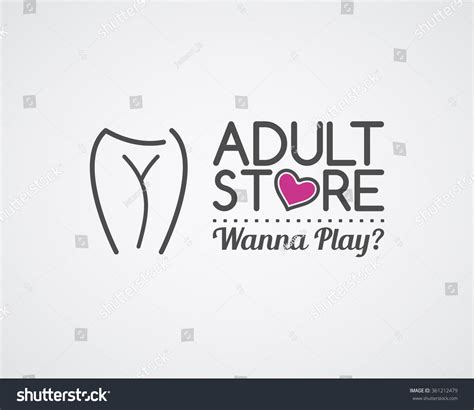 Adult Store Logo Design Cute Sex Stock Vector Royalty Free 361212479