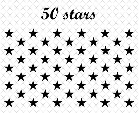 50 Stars Svg File