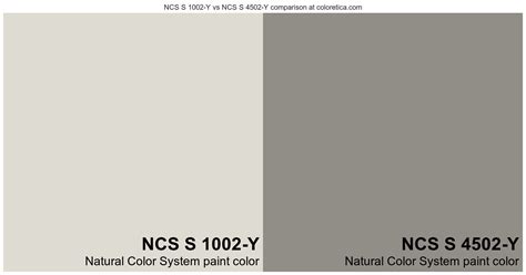Natural Color System Ncs S 1002 Y Vs Ncs S 4502 Y Color Side By Side