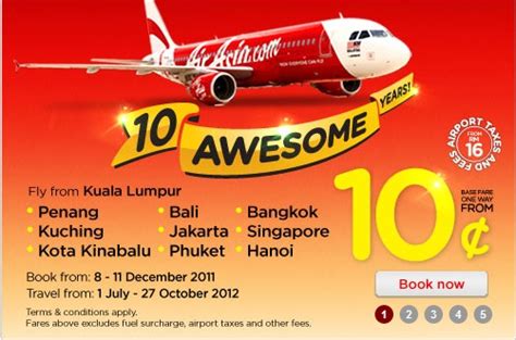 Dengan airasia kita boleh pilih servis yang kita nak. Tambang Murah Airasia Semurah 10 Sen @8-11 Disember 2011