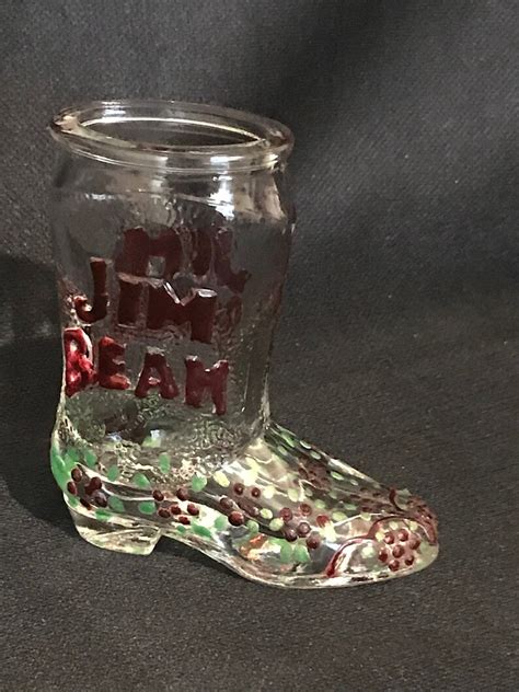 Vintage Jim Beam Boot Shot Glass Etsy