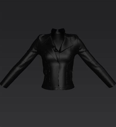 Woman Leather Jacket 3d Model Obj 3ds Fbx Stl Dae