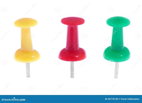 Three Colored Pins Stock Image Image Of Bulletin Light 44774149