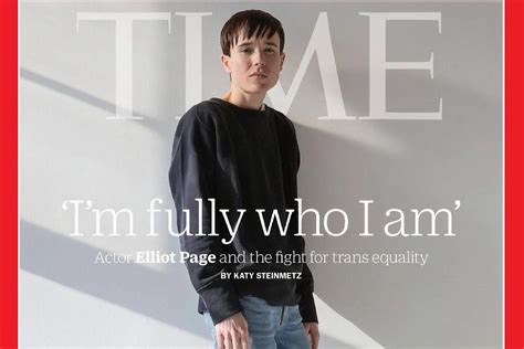 people in toronto show support as elliot page becomes first trans man on cover of time