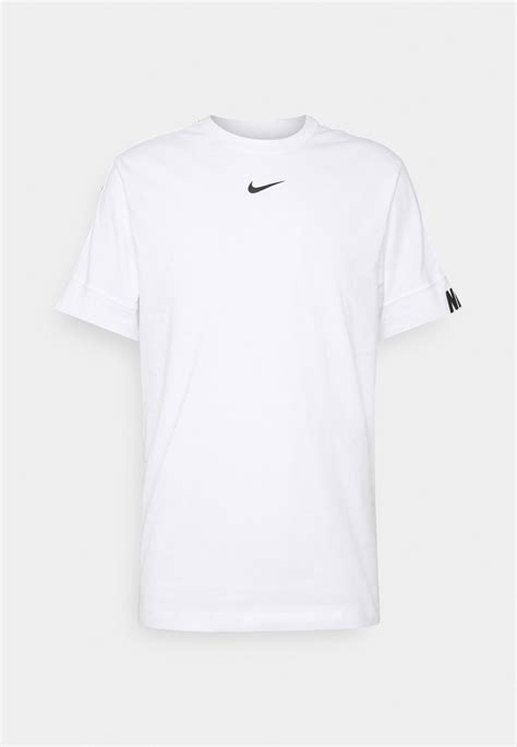 Nike Sportswear REPEAT TEE - T-shirt z nadrukiem - white/black/biały