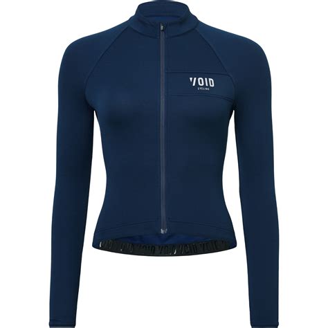 Void Cycling Pure 20 Womens Long Sleeve Cycling Jersey Dark Blue
