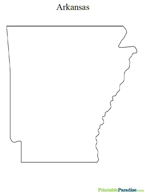 Printable Blank Map Of Arkansas Kulturaupice