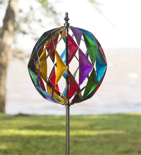 Our Harlequin Ball Wind Spinner Is Inspired By The Colorful Costume Of