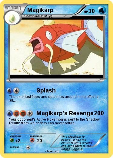 Pokémon Magikarp 1608 1608 Splash My Pokemon Card