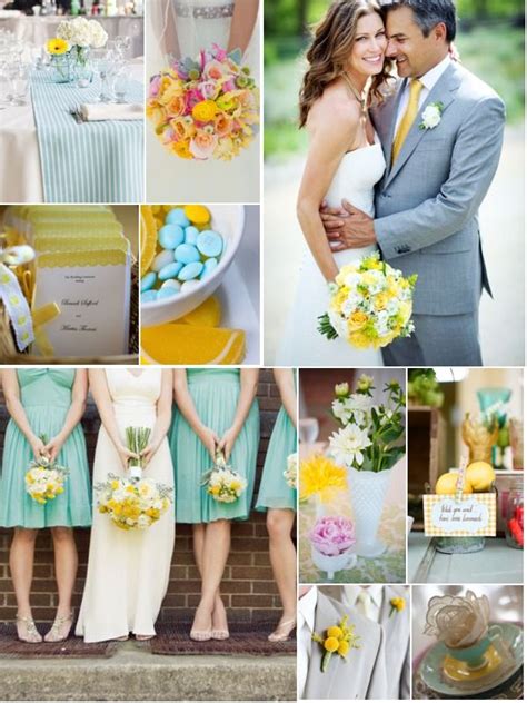 Aqua And Yellow Wedding Color Combinations Wedding Colors Wedding