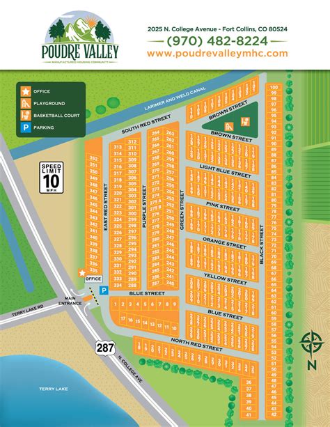 Community Map Of Poudre Valley Mhc In Fort Collins Co