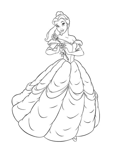 printable belle coloring pages  kids