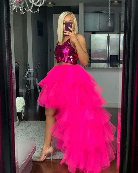 Oyemwen Tiered High Low Tulle Maxi Tutu Skirt with Elastic Waistband in