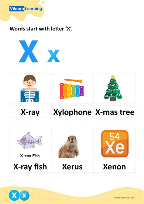 Download Words Start With Letter X Worksheets