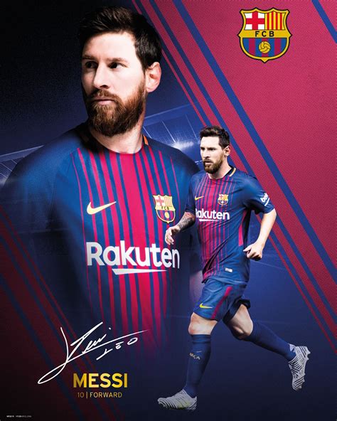 Sportowy Plakat Kolaż Leo Messi 17 18 Fc Barcelona Sklep Nice Wall