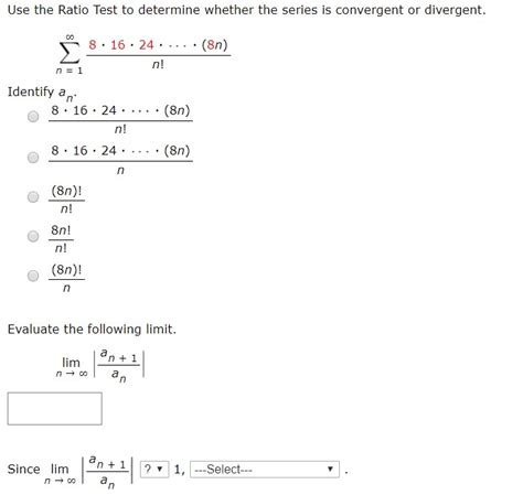 answered use the ratio test to determine whether… bartleby