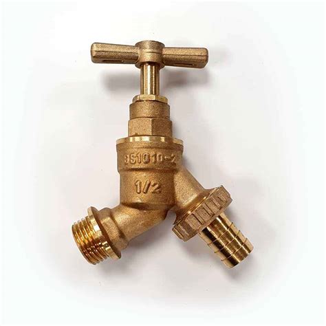 Brass Outside Tap Kit Including Bib Tap None Return Valve And Wall Union