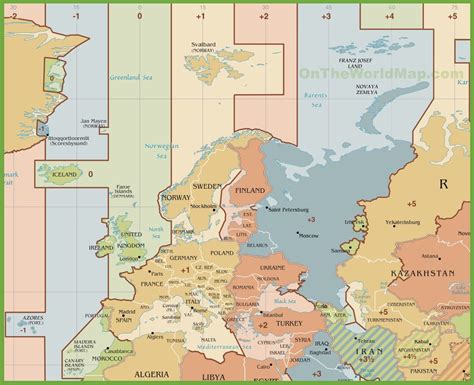 Central european time zone map. Europe time zones map | Time zone map, Homeschool map, Europe