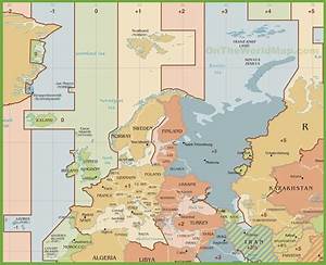 Europe Time Zones Map Europe Travel Pinterest Time Zone Map And