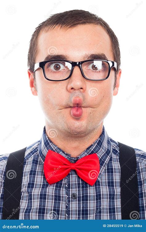 Funny Nerd Face Stock Image Image Of Humorous Goofy 28455519