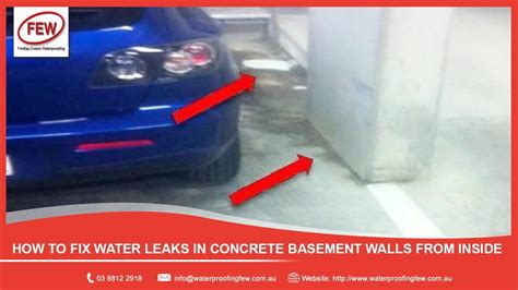 How To Fix Water Leaks In Concrete Basement Walls From Inside Youtube