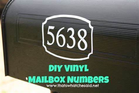 Free svg files to download. DIY Vinyl Mailbox Numbers - That's What {Che} Said...